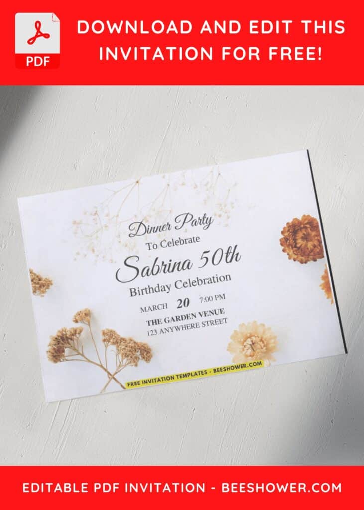 Ranunculus Baby Shower Invitation