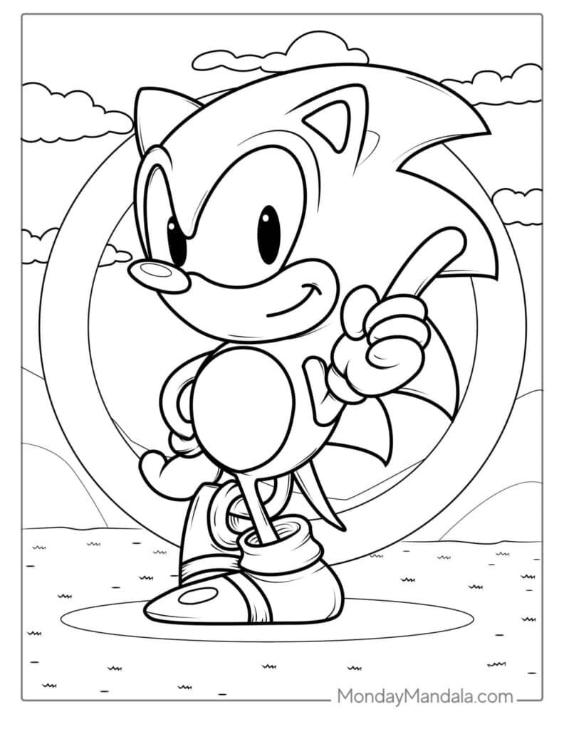 Sonic Coloring Pages Templates