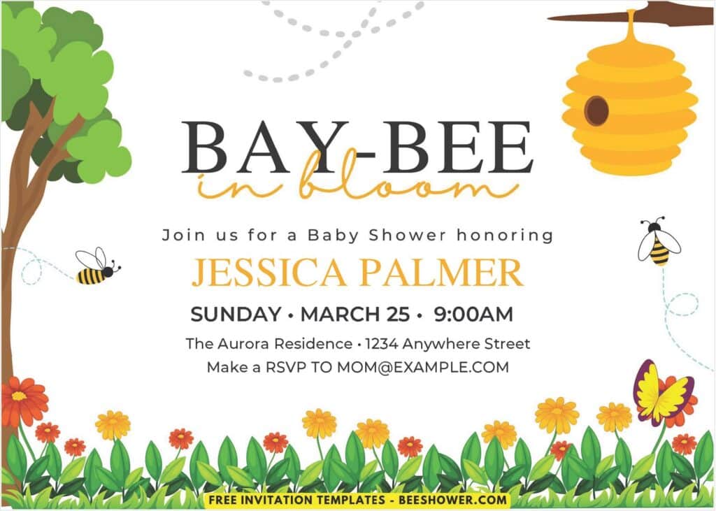 Bee Baby Shower Invitation