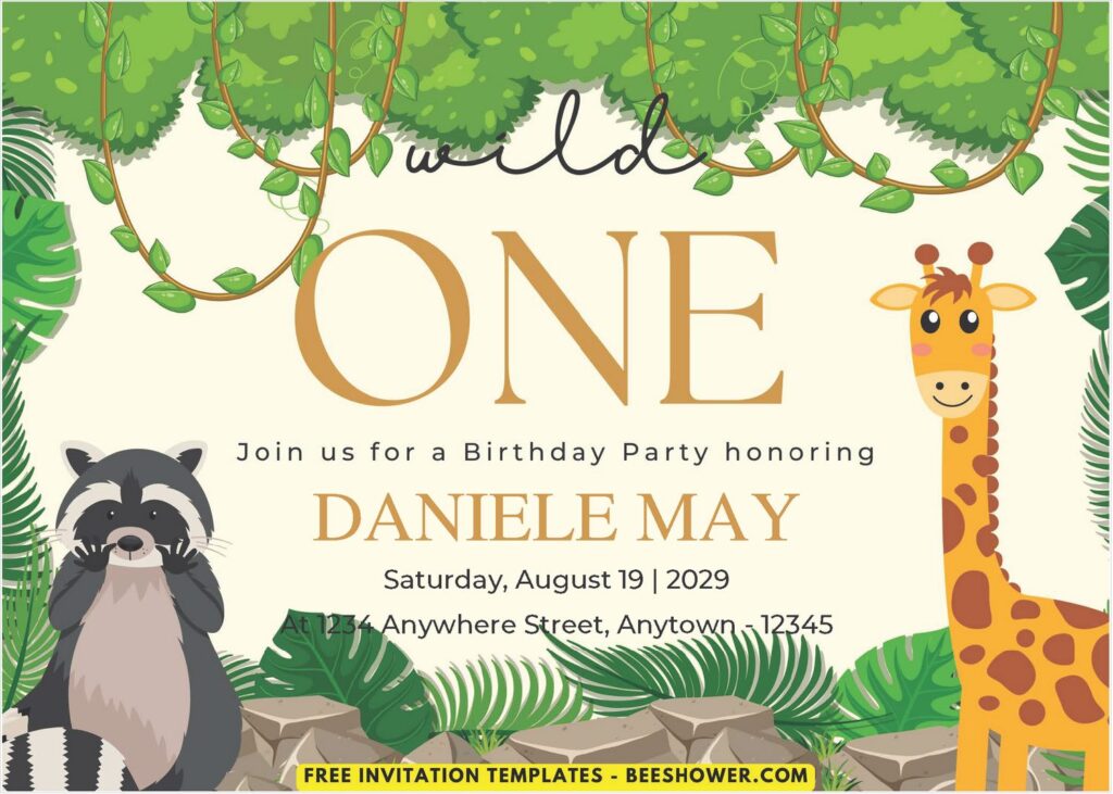 Wild One Woodland Invitation 