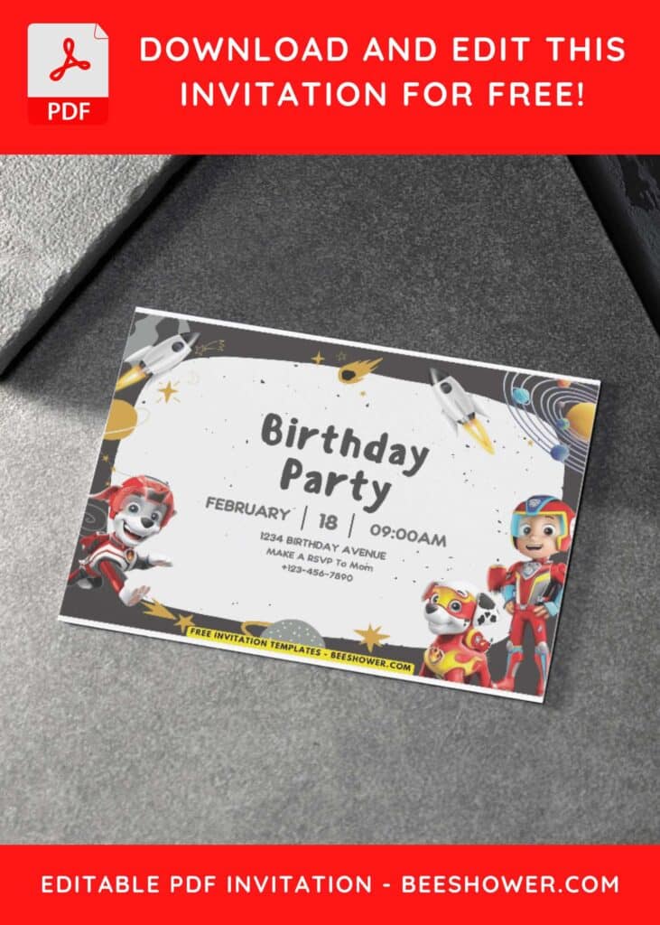 PAW Patrol Baby Shower Invitation