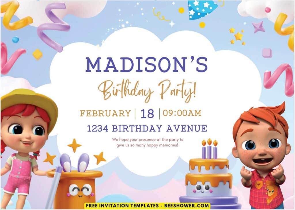 Cocomelon Birthday Invitation