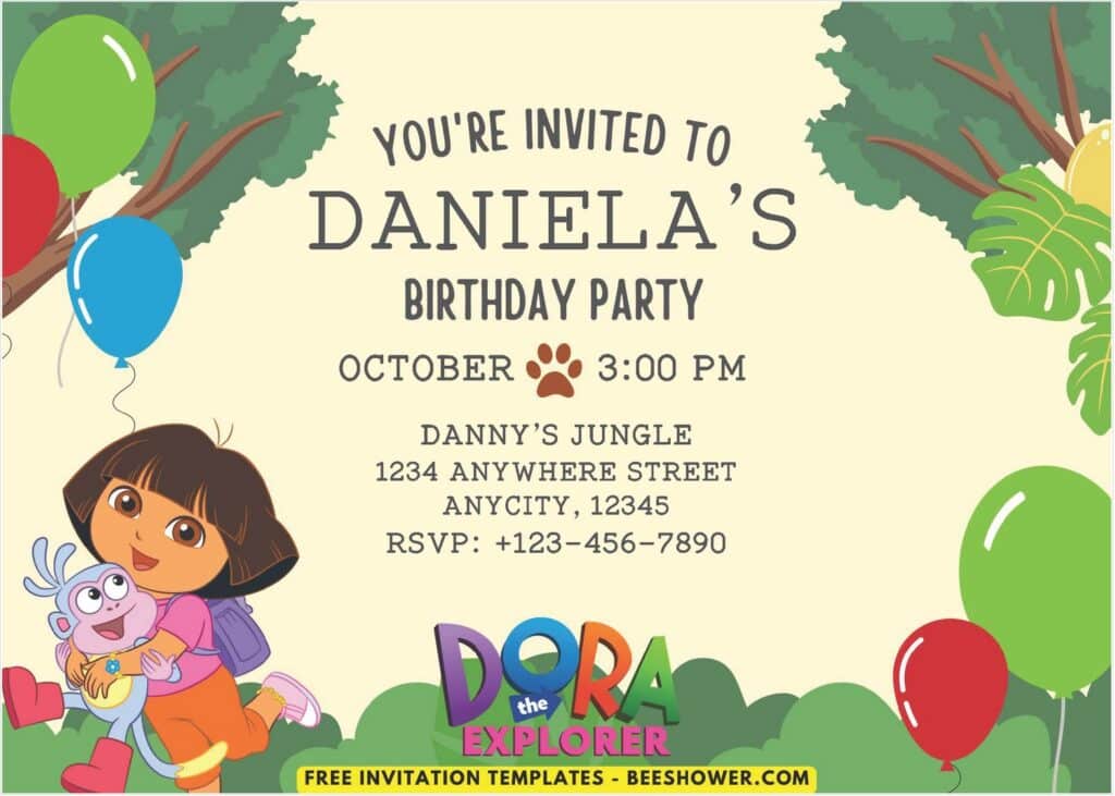 Dora the Explorer Birthday Invitation