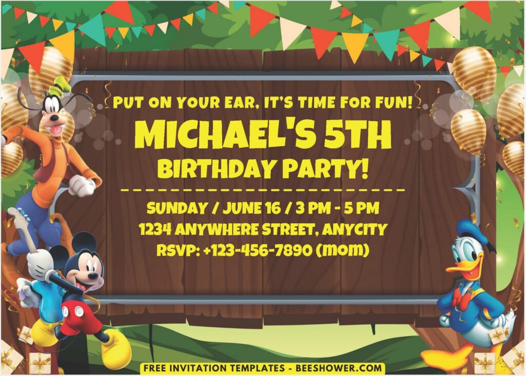 Mickey Mouse Birthday Invitation