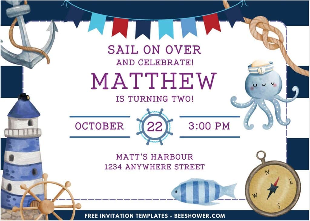 Nautical Baby Shower Invitation