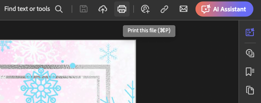 Preview of Print Button