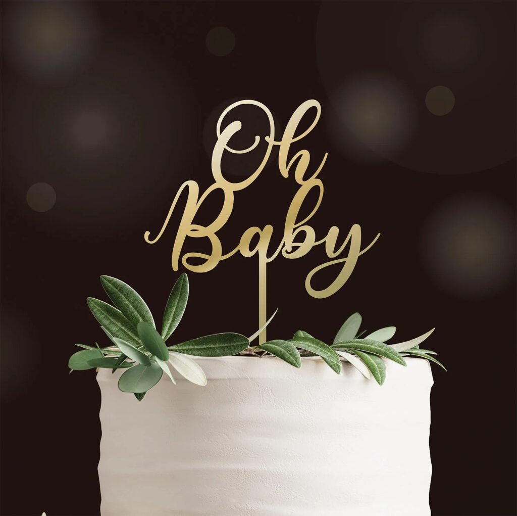 Oh Baby! Acrylic Cake Topper