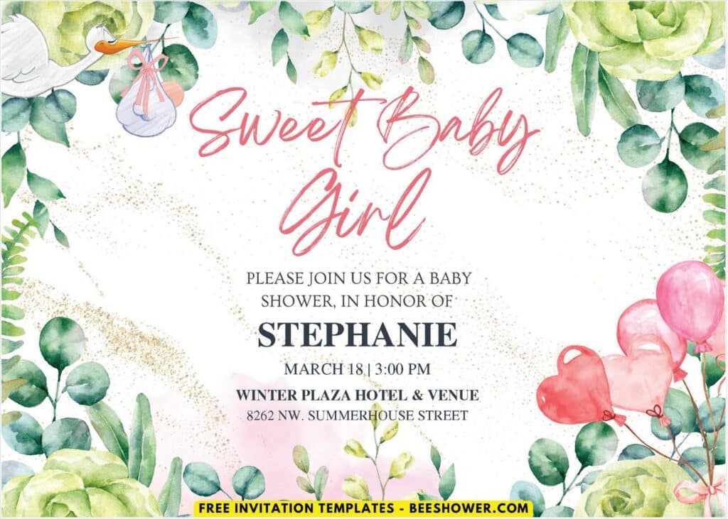 Garden of Rose Baby Shower Invitation