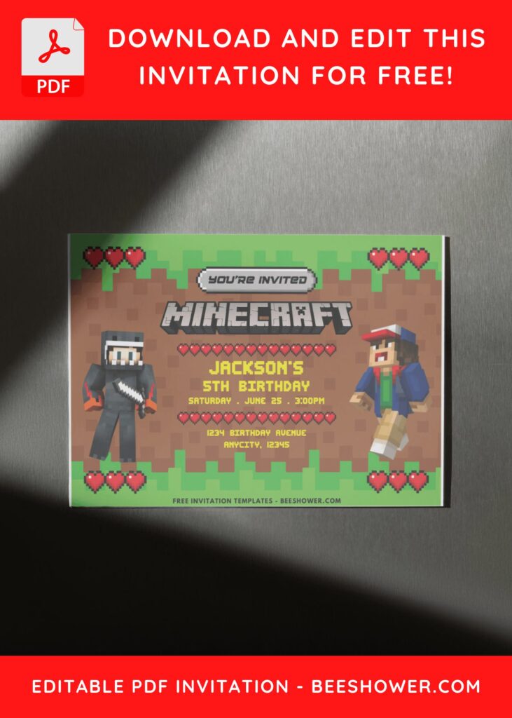 Ultimate Minecraft Birthday Invitation