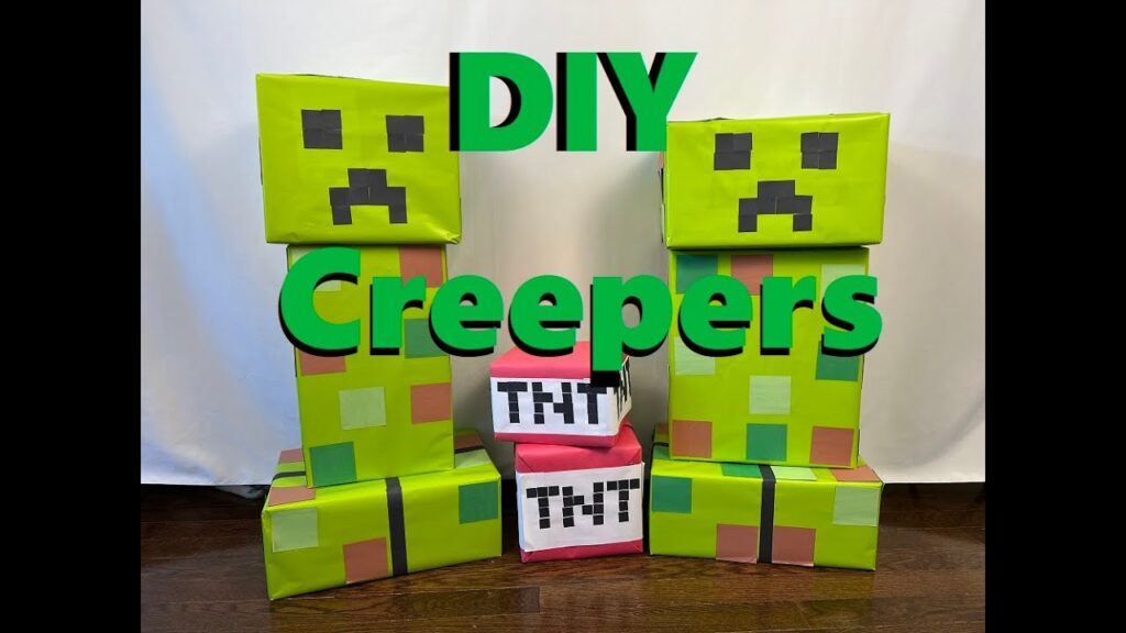 DIY Cardboard Minecraft Creeper