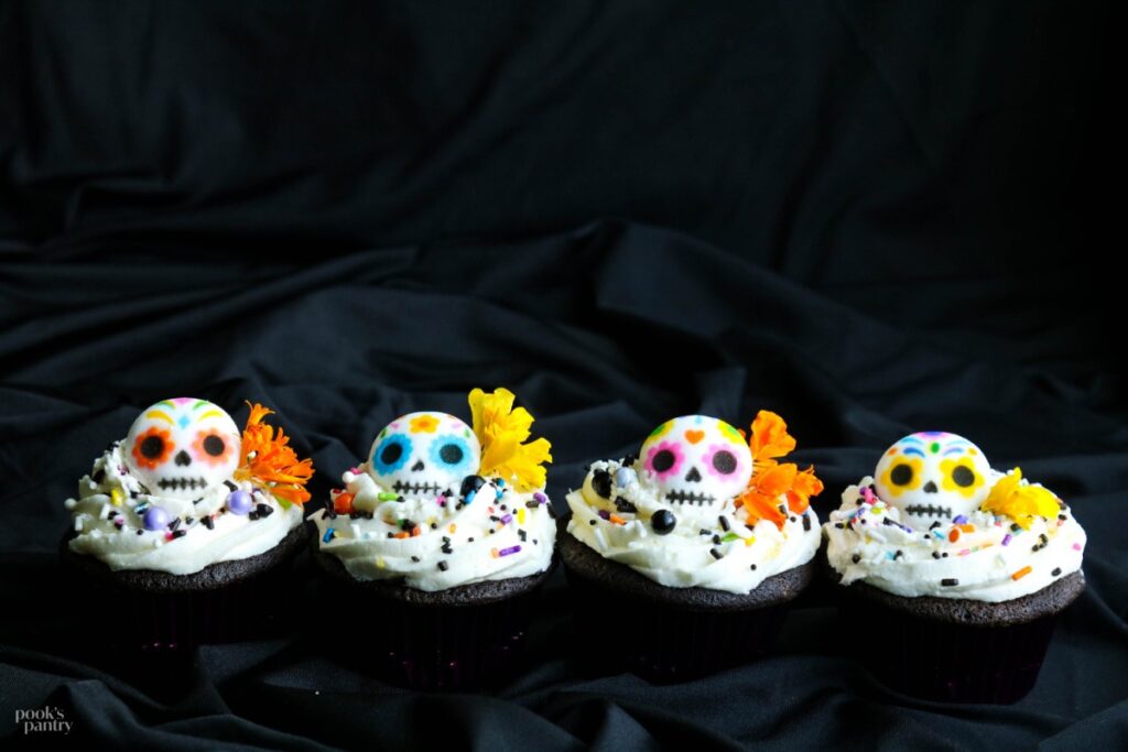 Day of the Dead Cupcakes for Disney Coco themed birthday party