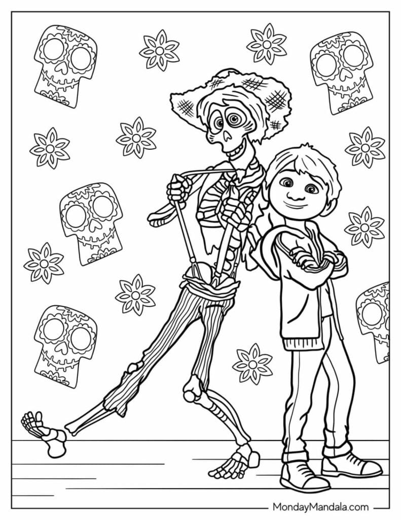 Coco & Hector Coloring Pages Templates