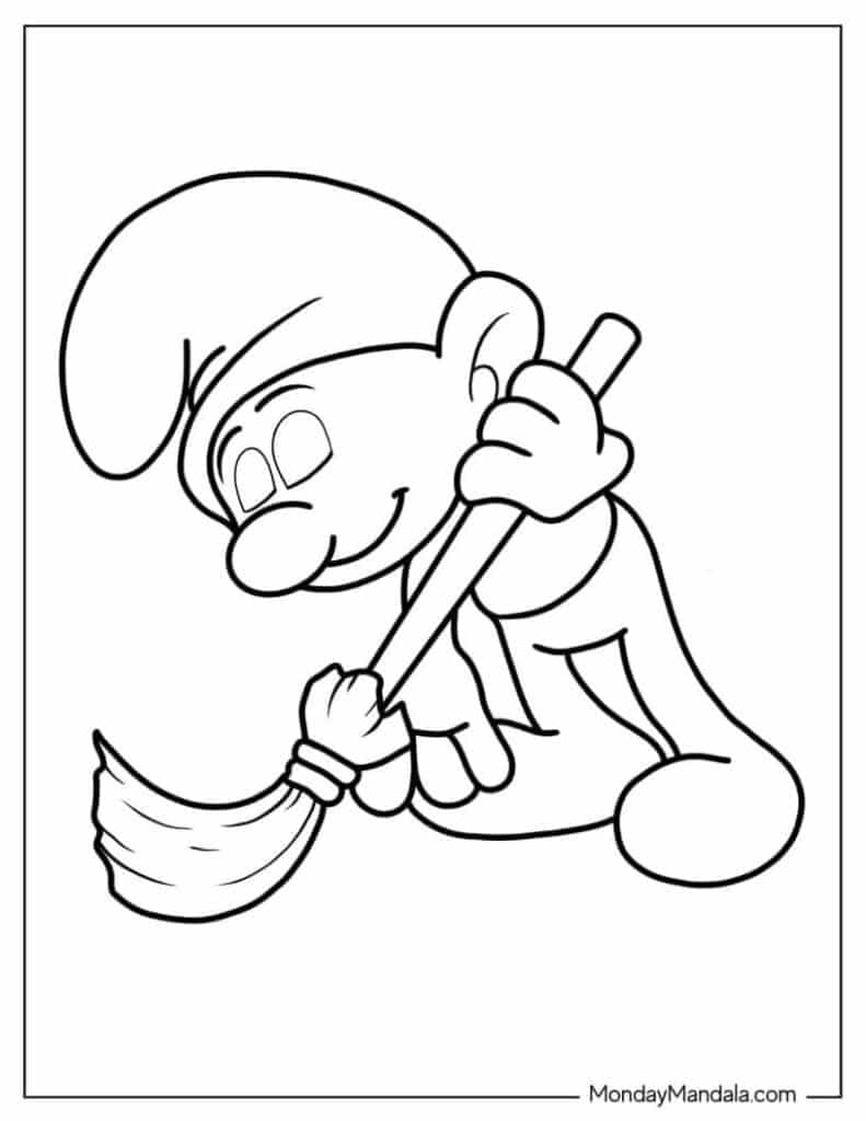 Clumsy Smurf Coloring Pages Templates