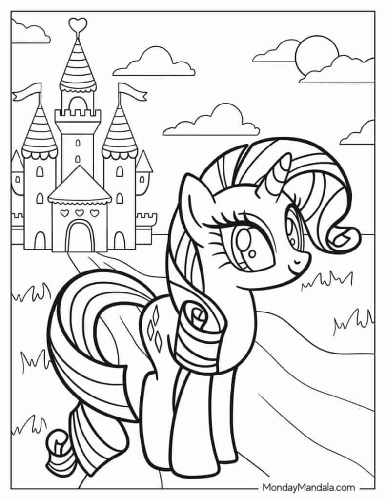 Fluttershy My Little Pony Coloring Pages Templates